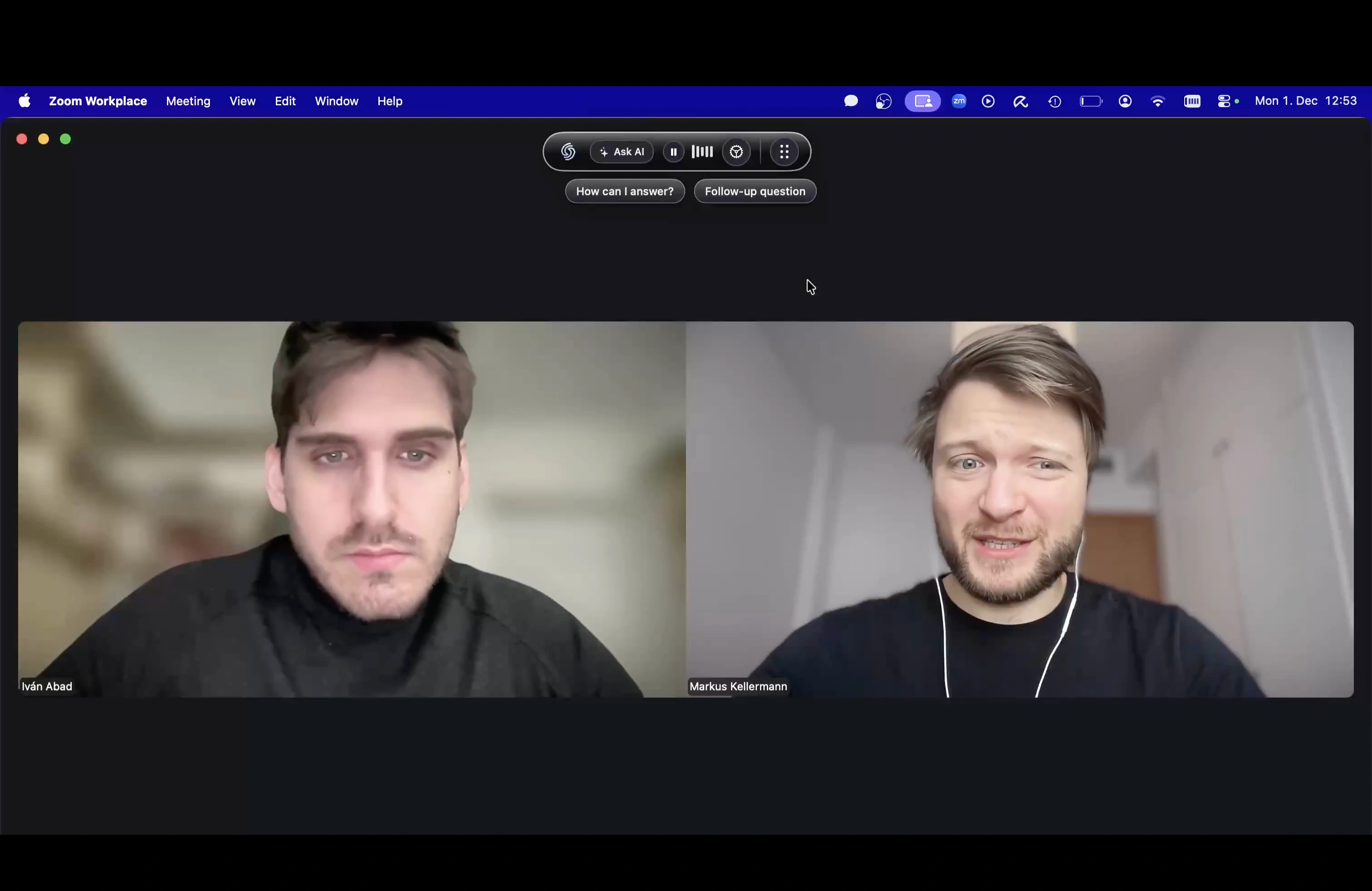 Convo's real-time suggestion panel during a live sales call showing contextual prompts, objection handling tips, and deal history from past conversations