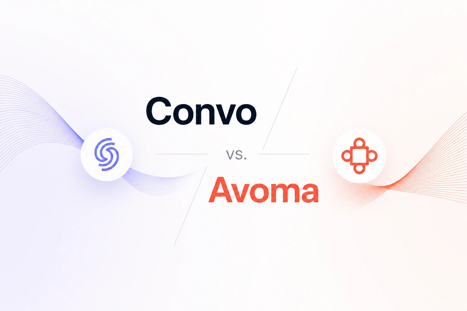 Convo vs Avoma comparison for sales teams showing Convo as the real-time AI sales assistant that helps during the live call versus Avoma as the all-in-one meeting platform that analyzes calls afterward, with 2026 pricing for both